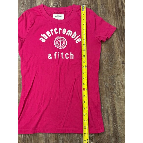 Abercrombie Kids Pink Embroidered Lettering T-Shirt Size XL Preppy Cute Casual - Picture 4 of 7